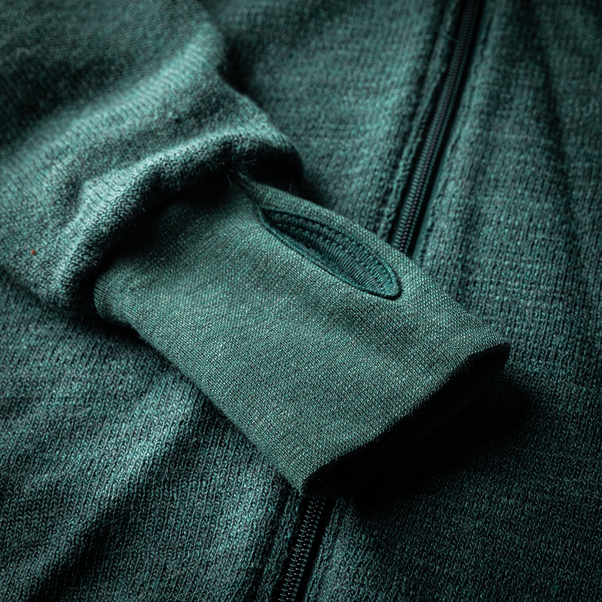 Woolpower Full Zip Jacket 400 in Forest Green