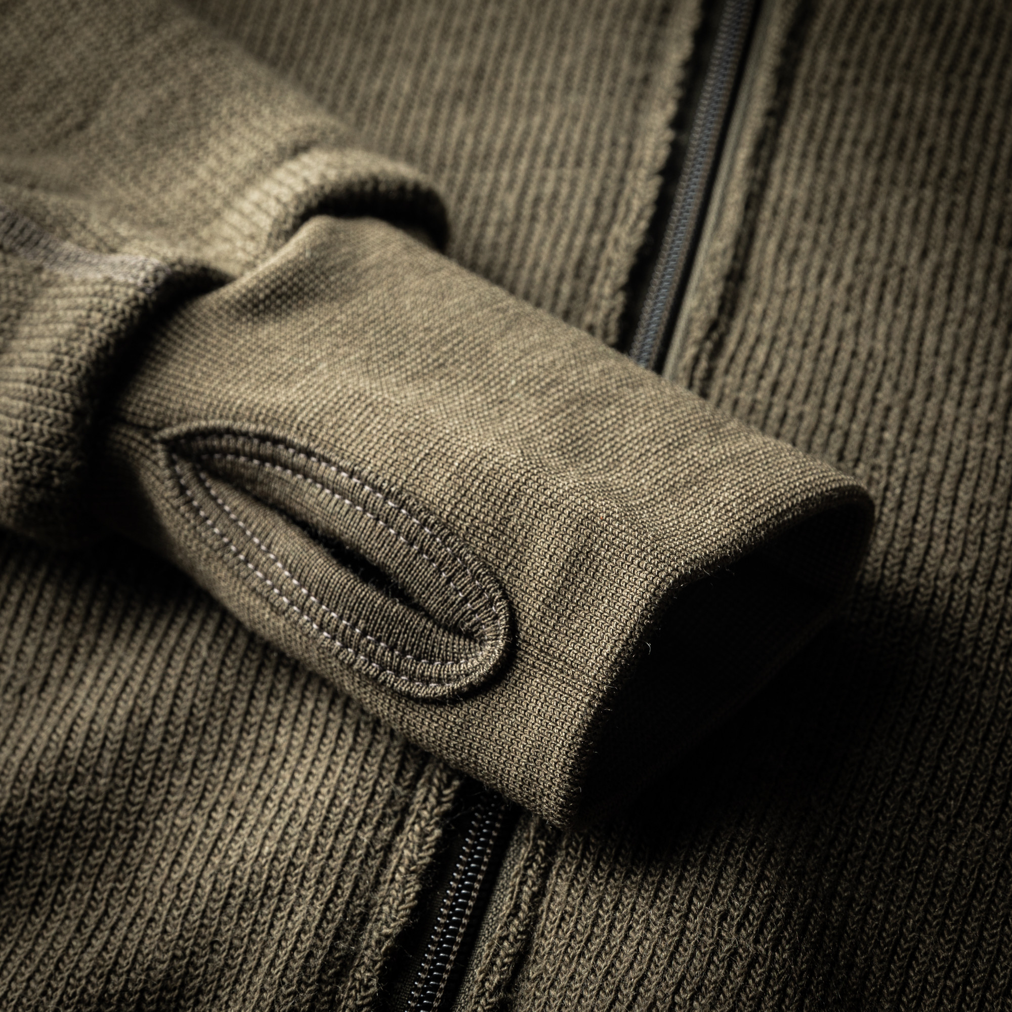 Woolpower Full Zip Jacket 600 in Pine Green