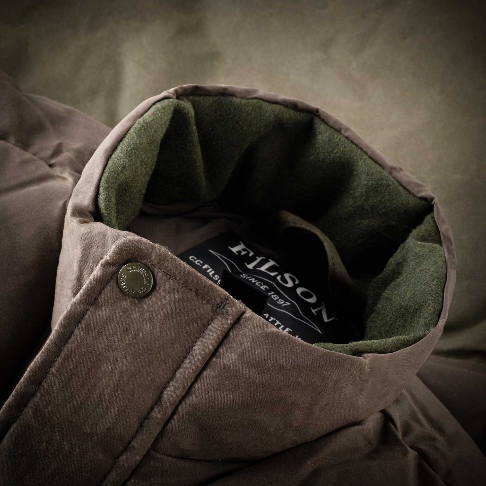 Filson Down Cruiser Vest in Otter Green