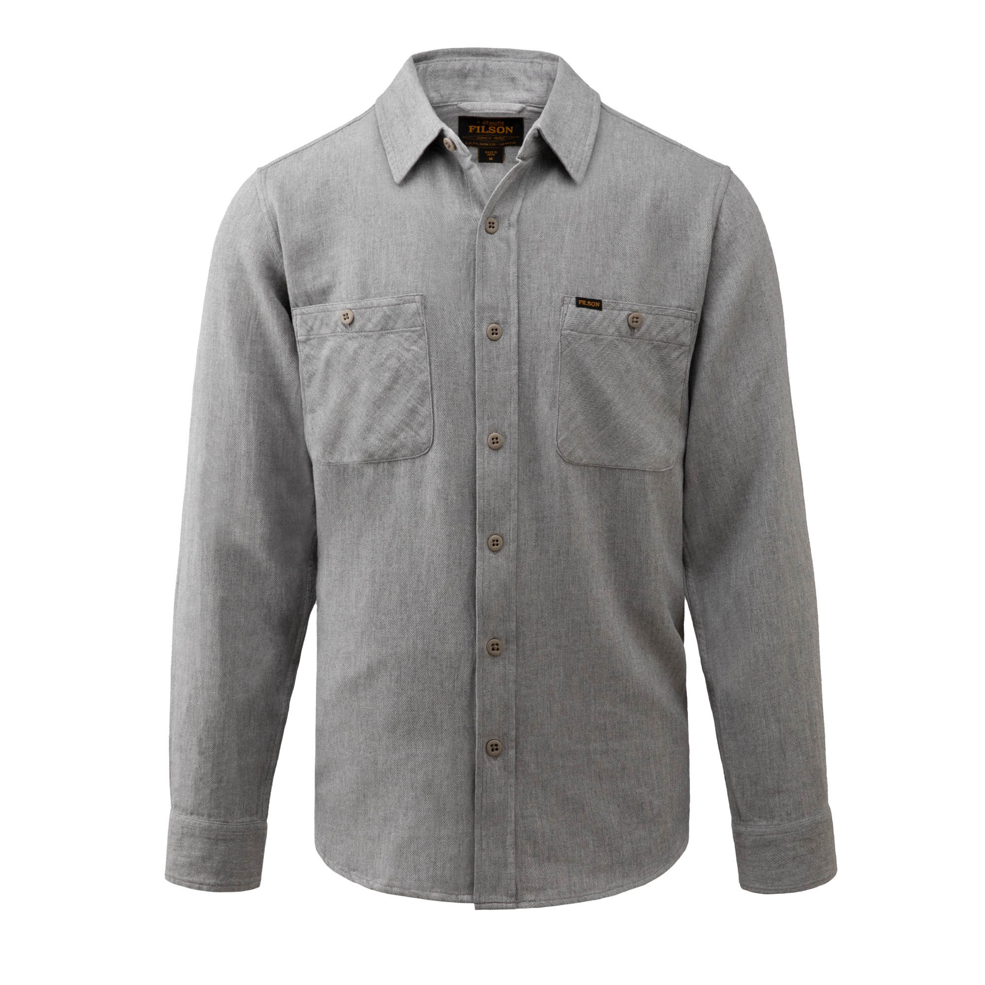 Filson Rangeland Flannel Shirt in Light Heather Grey