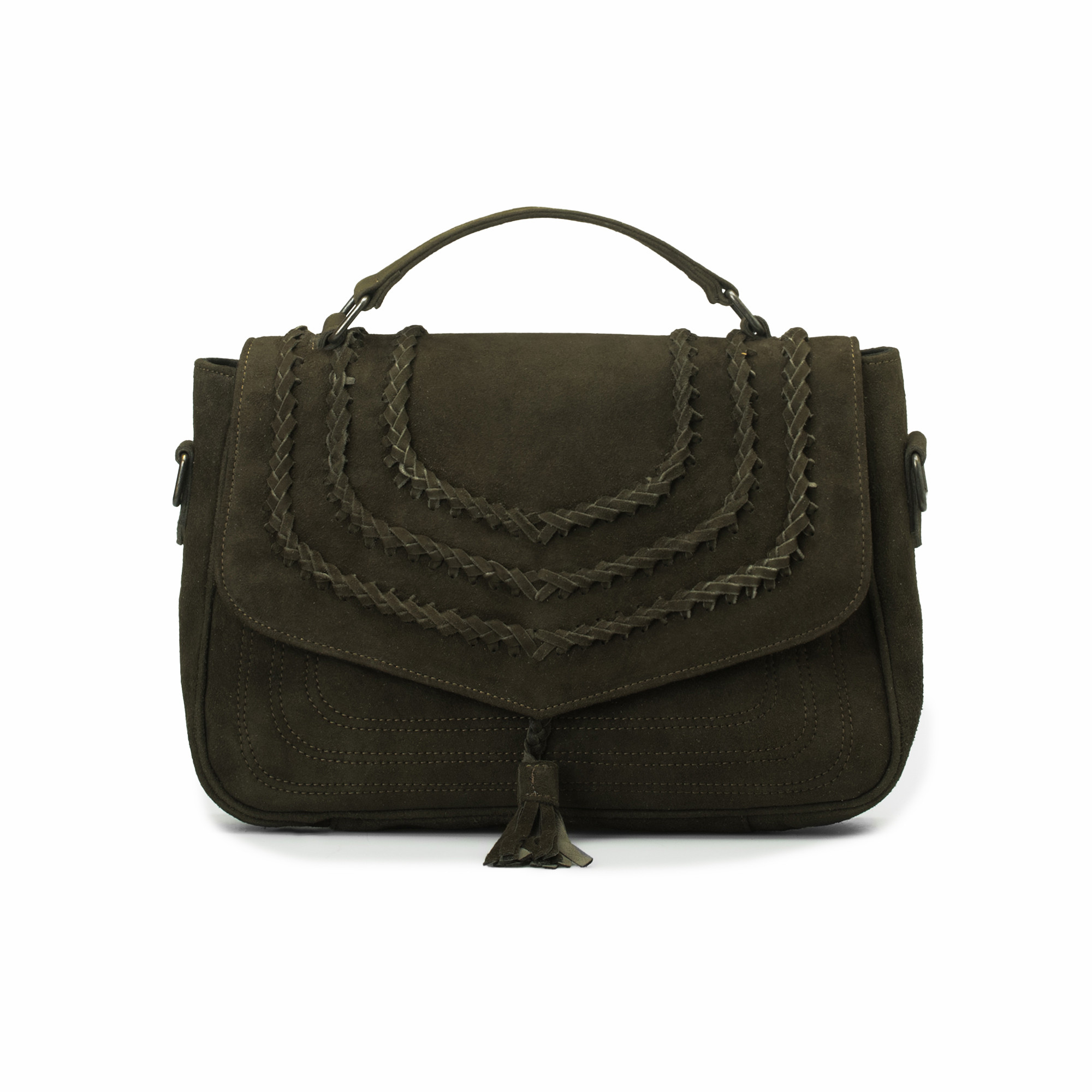 Olive suede bag online