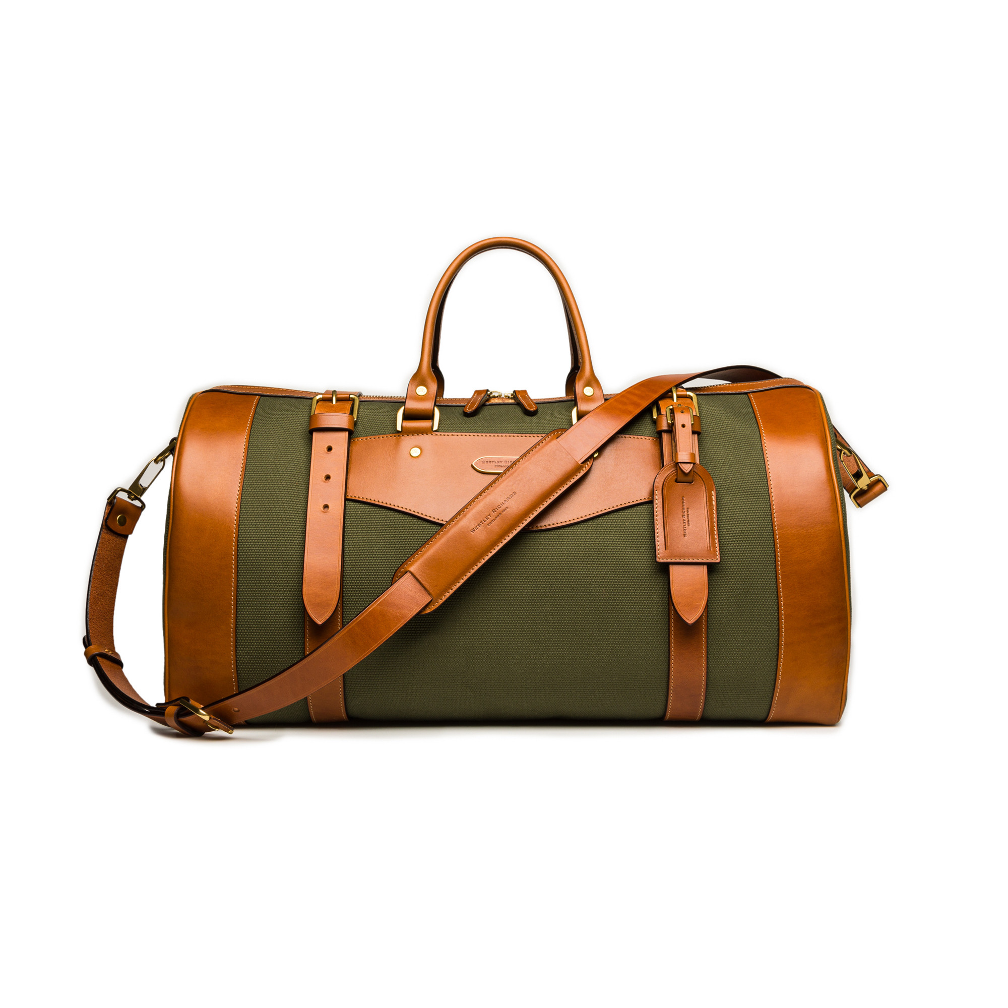 Westley Richards Sutherland Bag Small Hunter Green and Mid Tan
