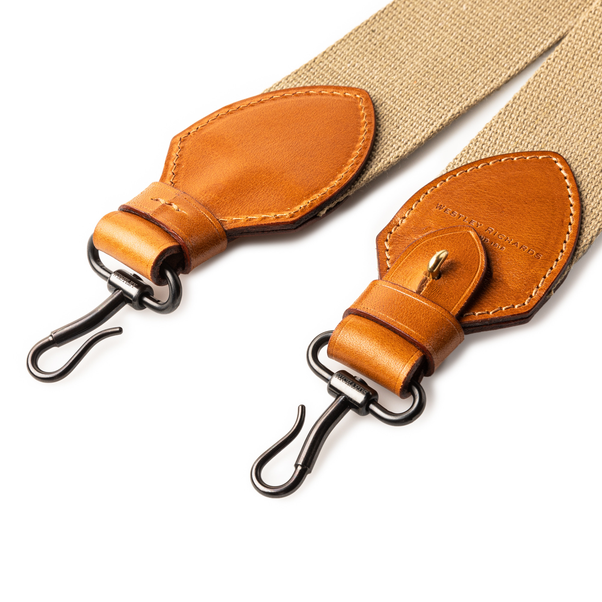 2 Canvas Rifle Sling in Sand & Mid Tan