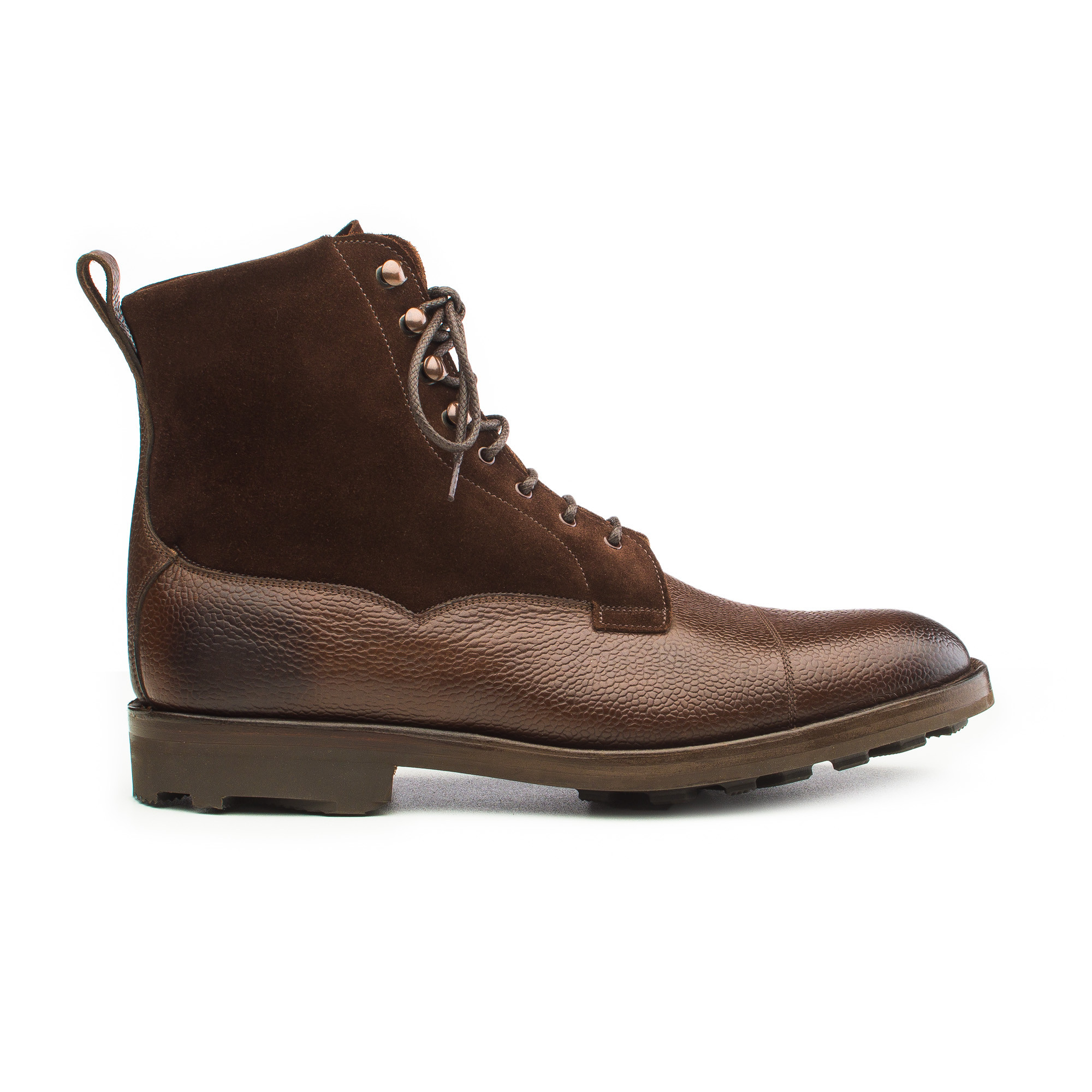 Edward Green Galway Shearling Lined Leather Suede Boots