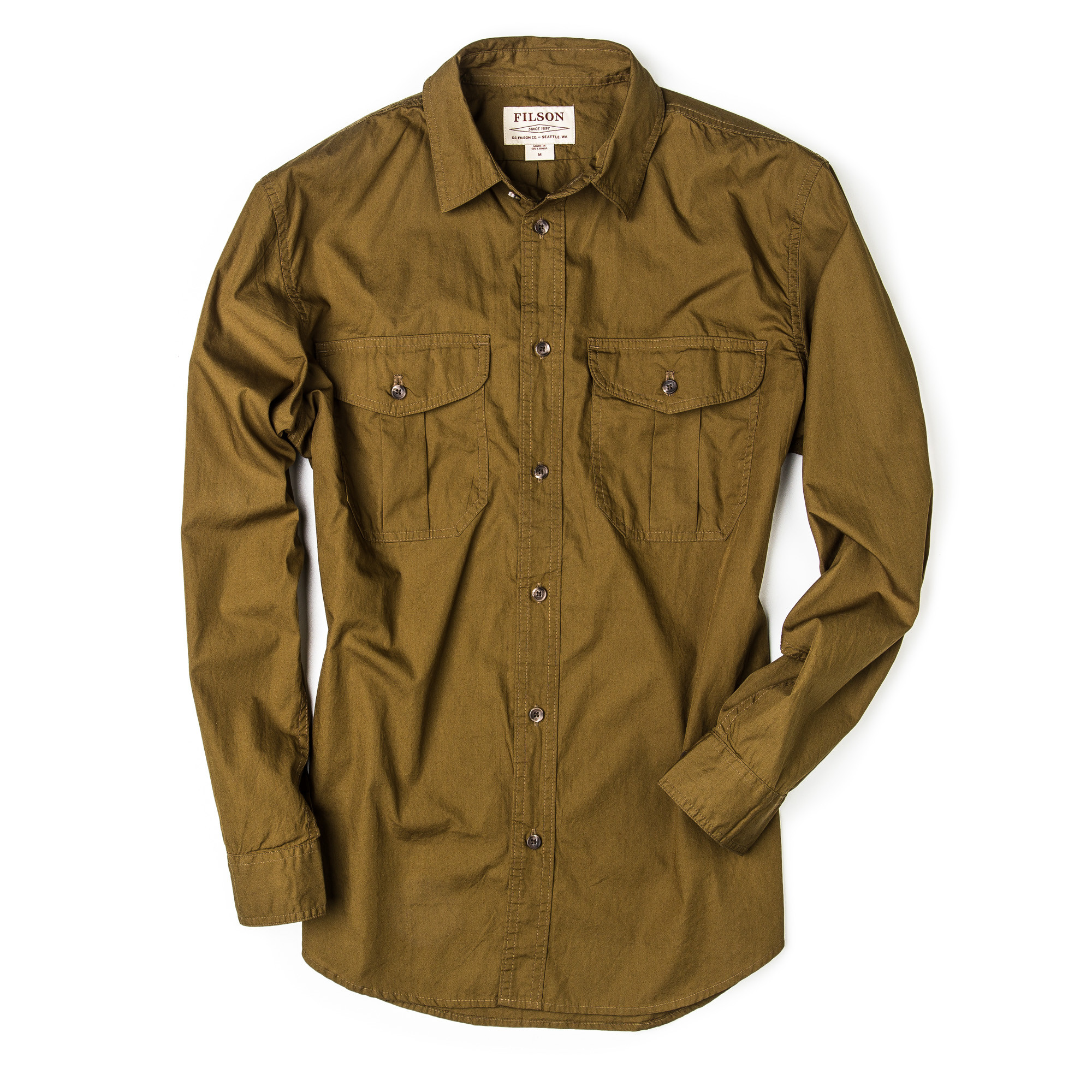 Filson Feather Cloth Shirt Marsh Olive