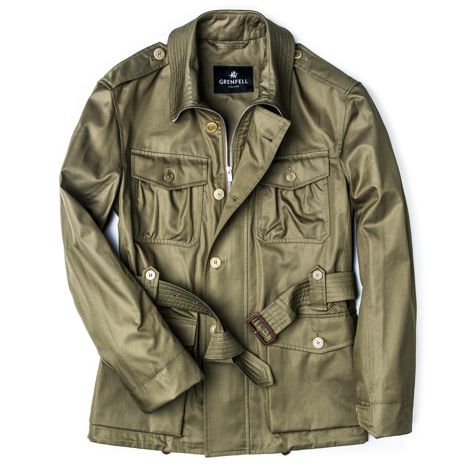 Grenfell Malborough Coat Olive