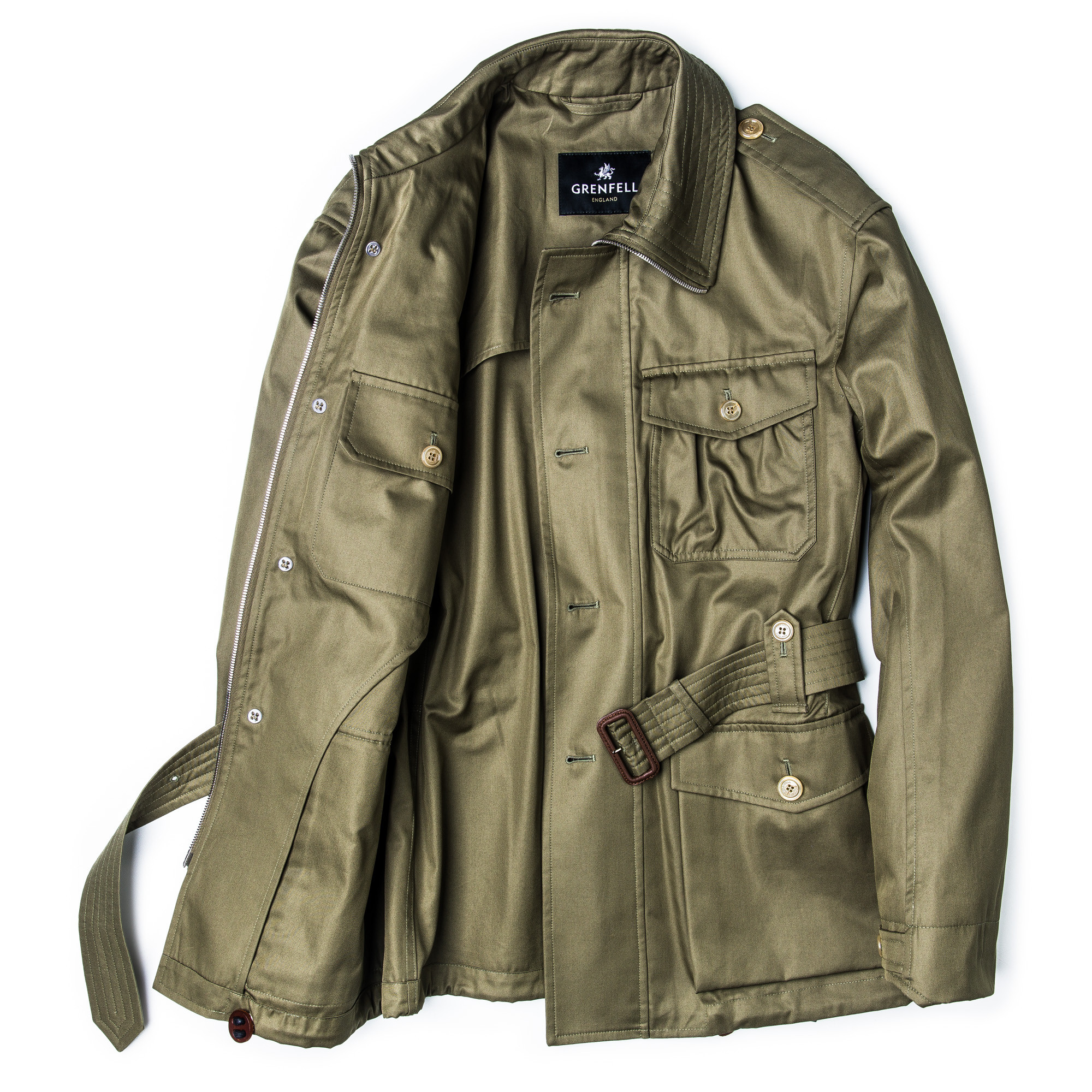 Grenfell - Malborough Coat - Olive