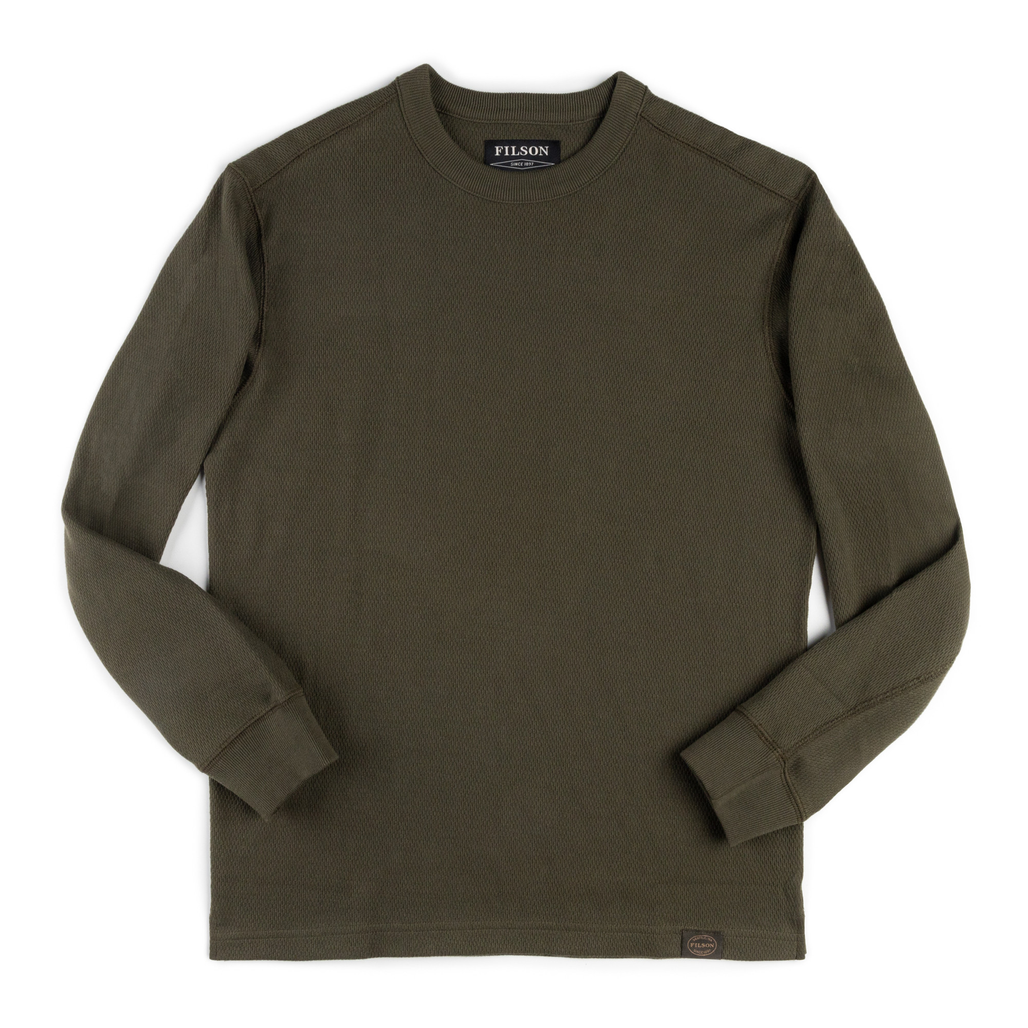 Waffle knit crewneck top