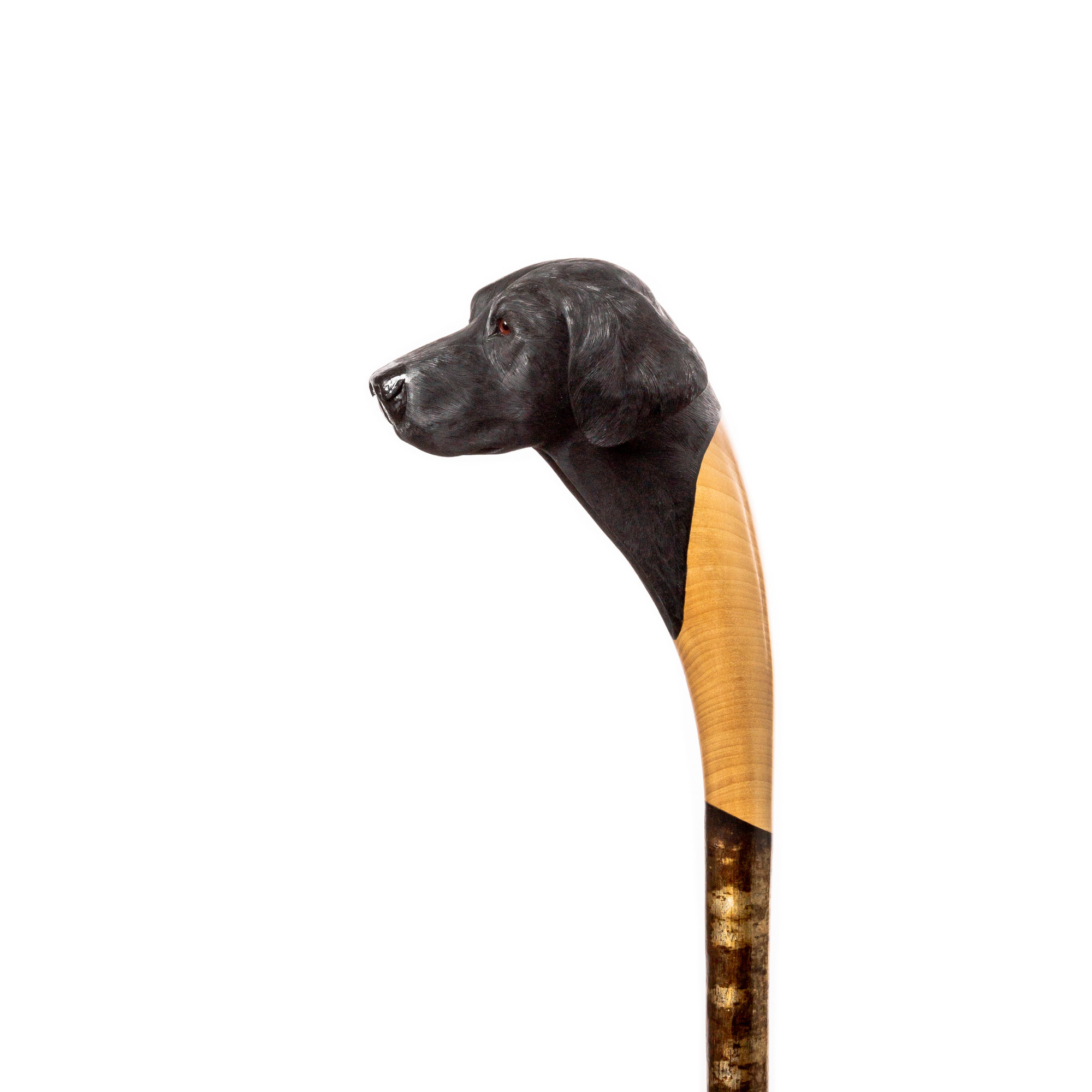 Personalised Hand Carved Dog Walking Stick