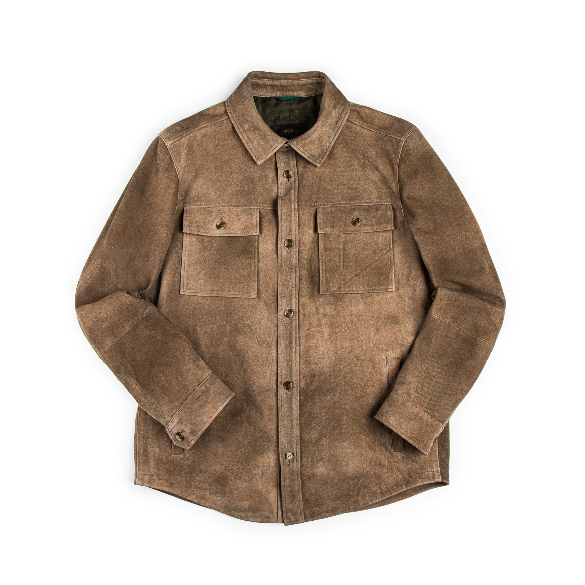 Mens suede shirt jacket online