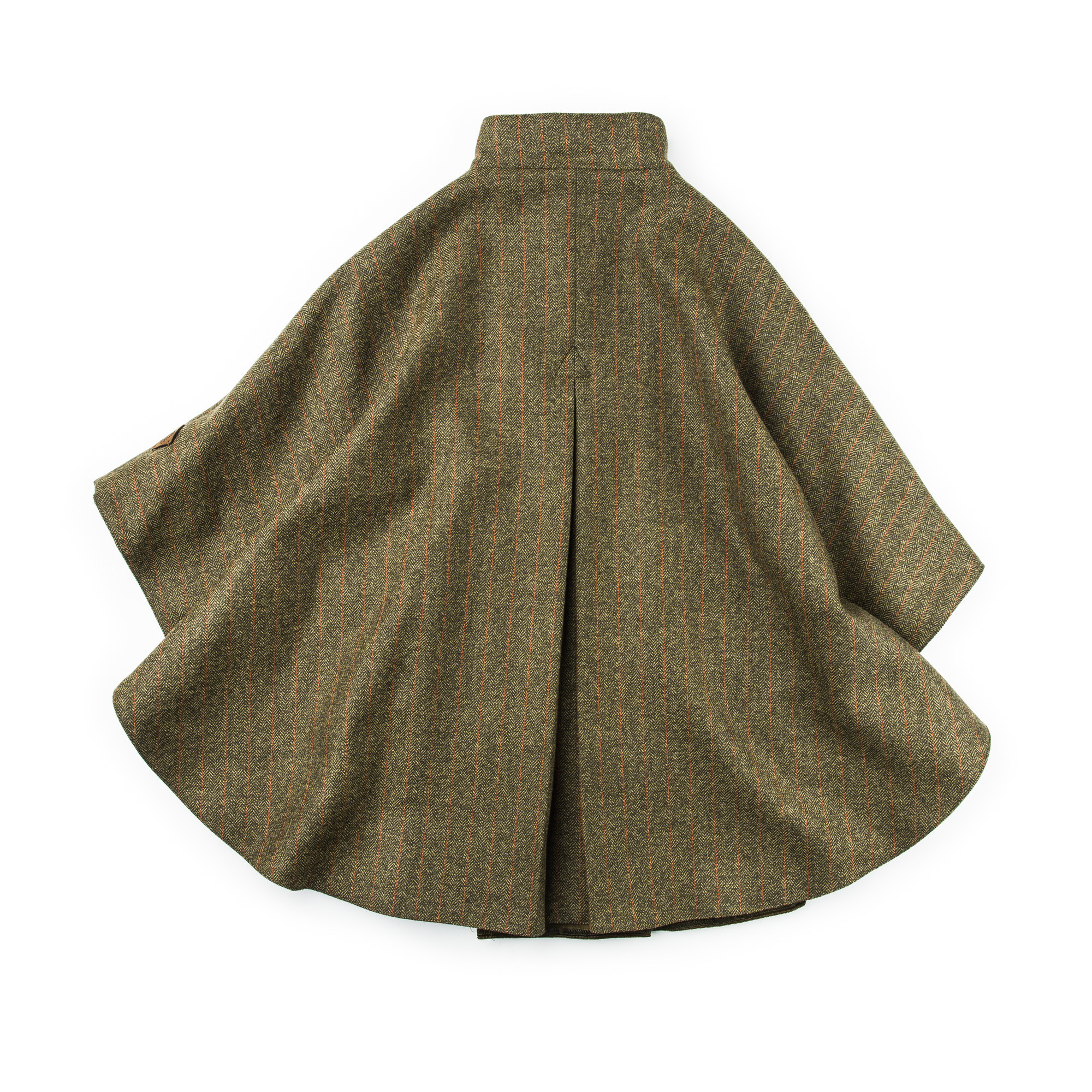 T.ba Ladies Reversible Cape - Green Herringbone