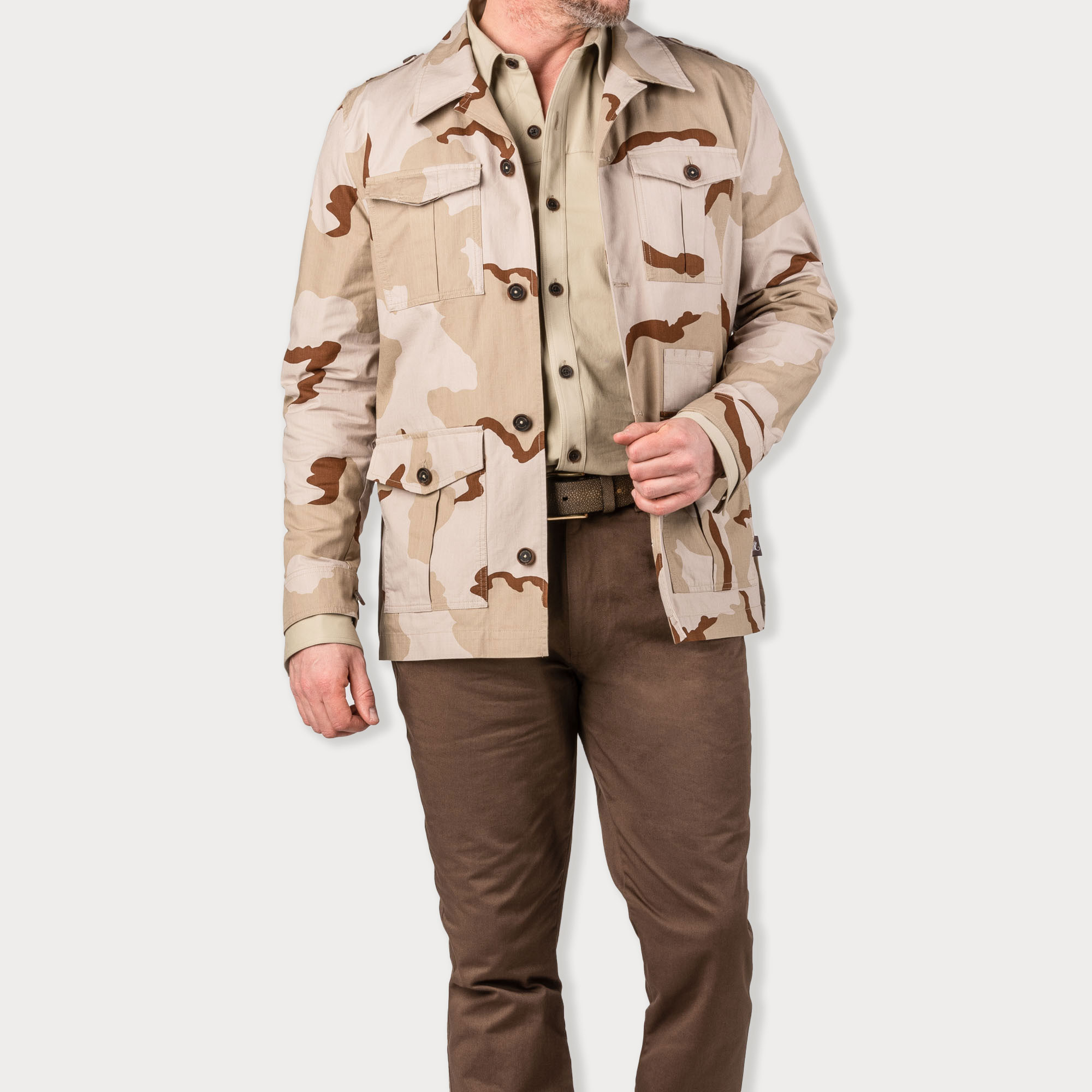 Westley Richards Safari Travel Jacket in Desert Camouflage