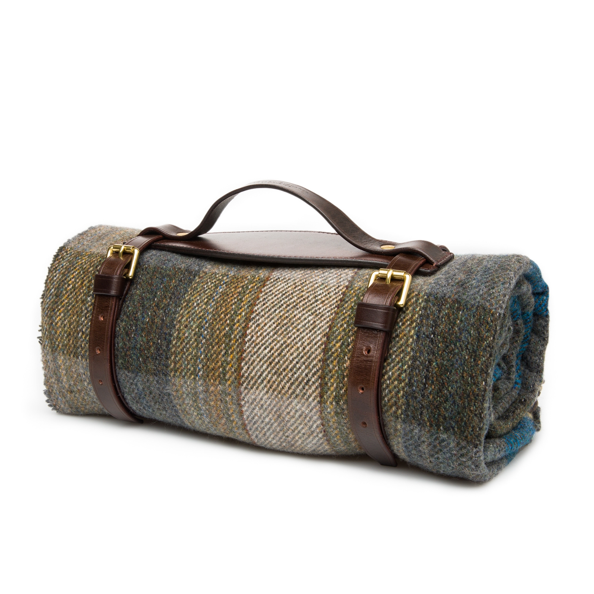 Westley Richards Wool Travel Blanket in Blue Stone