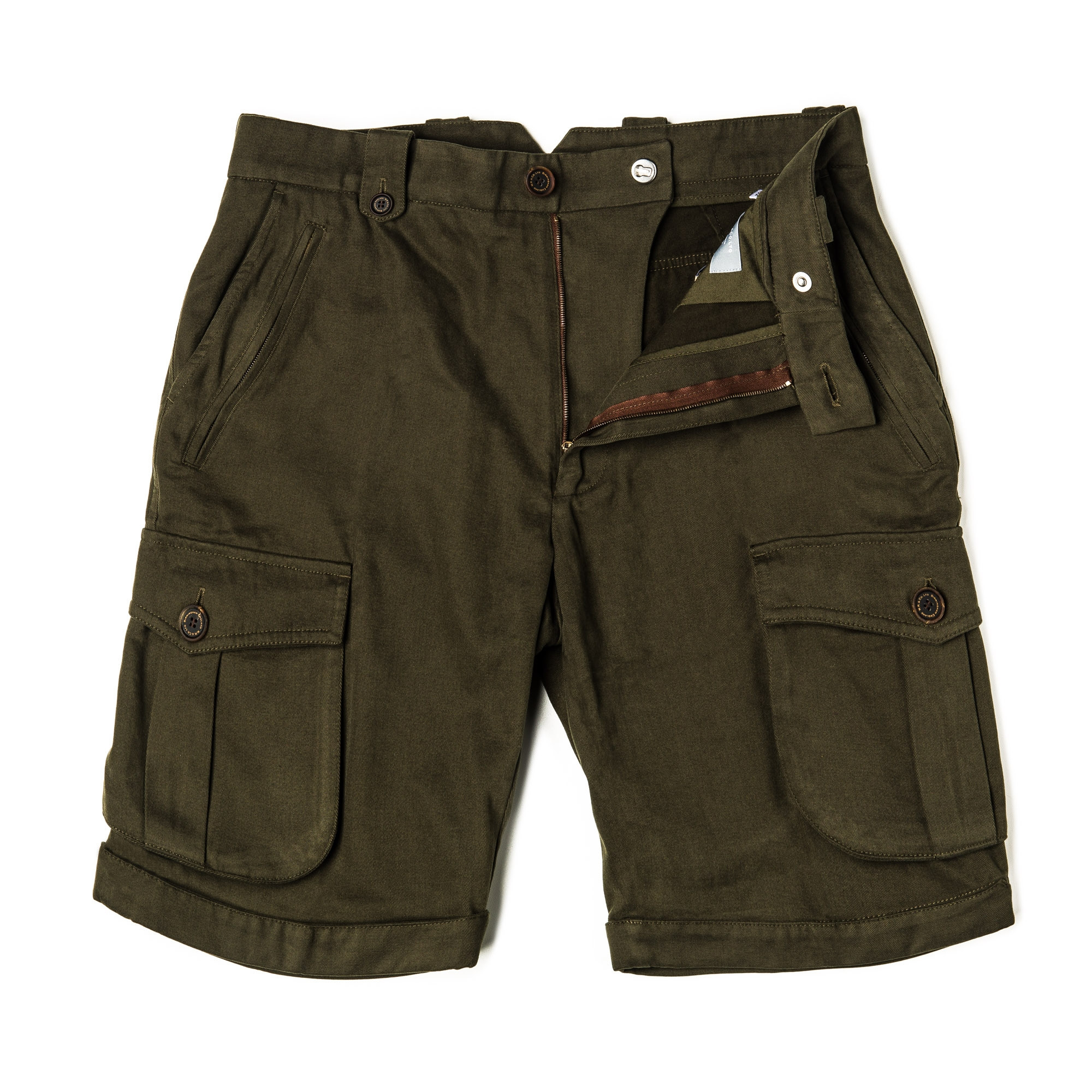 Westley Richards Safari Shorts in Brushed Green Westley Richards Safari Shorts in Brushed Green