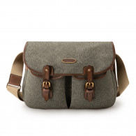 Bishop Bag in Swiss Army Salt & Pepper Fabric