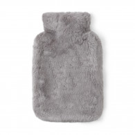 Rabbit Fur Hot Water Bottle in Grey