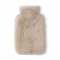 Rabbit Fur Hot Water Bottle in Sand