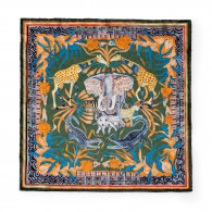 Serengeti Silk Pocket Square in Olive