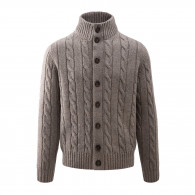 Pennines Cardigan in Driftwood