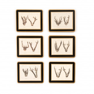 Westley Richards Antler Print Coasters - Roe Buck