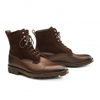 Edward Green Galway Shearling Lined Leather & Suede Boots