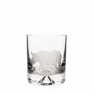 Westley Richards Hand Engraved Crystal Glass - Rhino