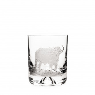 Westley Richards Hand Engraved Crystal Glass - Buffalo