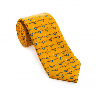 Westley Richards Silk Pheasant tie in Seville Mustard