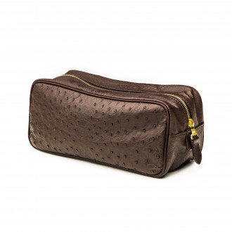 Westley Richards Leather Wash Bag in Ostrich