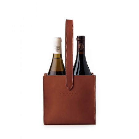 Leather Carrier for 2 Bottles