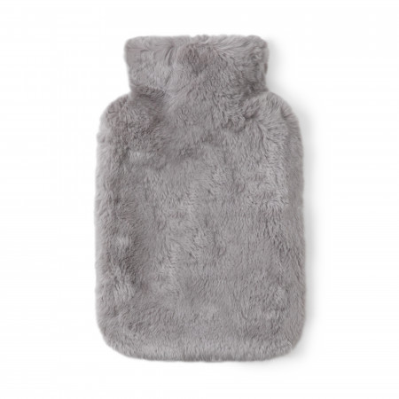 Natures Collection Rabbit Fur Hot Water Bottle in Grey