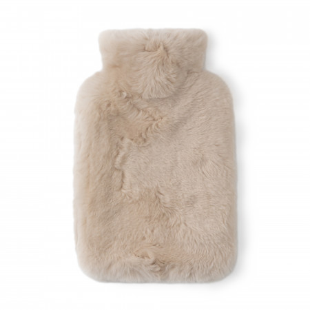 Natures Collection Rabbit Fur Hot Water Bottle in Sand