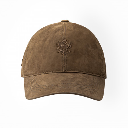 Habsburg Leather Ball Cap in Khaki
