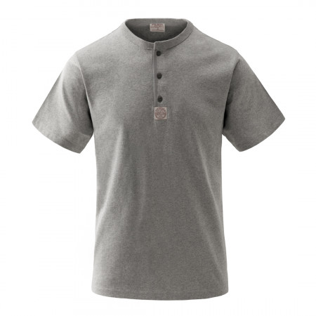 S/S Frontier Henley T-Shirt in Heather Grey