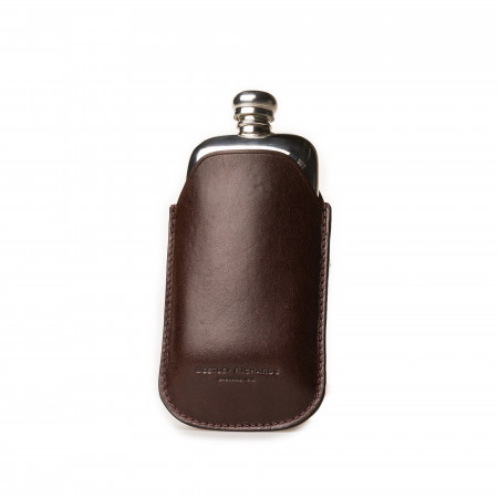 Westley Richards 2.5oz Hip flask in Dark Tan