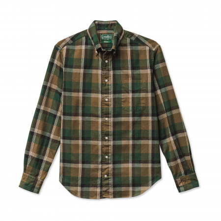 Shaggy Check Shirt in Olive