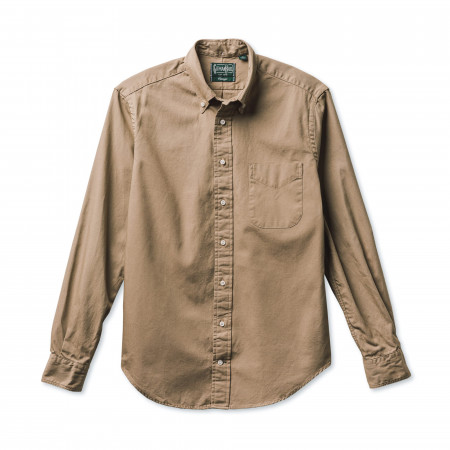 Gitman Vintage Long Sleeve Over Dye Oxford in Toast