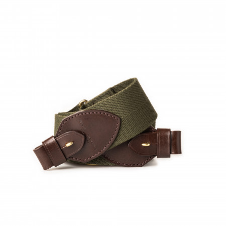 Westley Richards 2" Canvas Rifle Sling in Hunter Green & Dark Tan