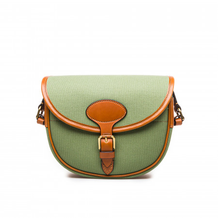 100Rd Anson Cartridge Bag in Safari Green & Mid Tan