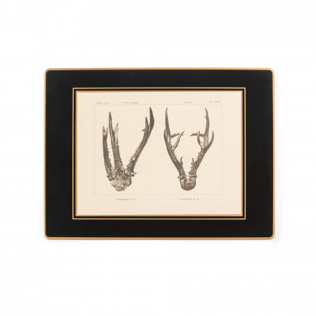 Westley Richards Antler Print Traditional Place Mat - Roe Buck