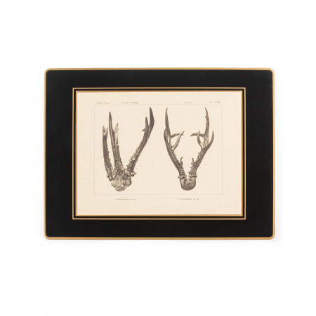 Antler Print Traditional Place Mat - Roe Buck