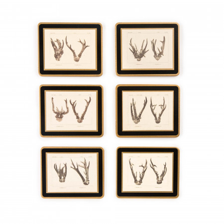 Westley Richards Antler Print Coasters - Roe Buck