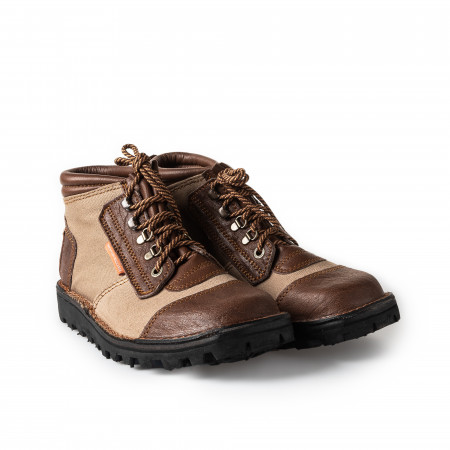 Courteney Boot Company Safari Boot Canvas & Buffalo Hide