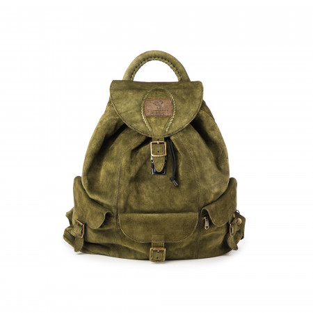 Courteney Boot Company Impala Haversack in Olive Suede