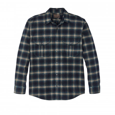 Filson Alaskan Guide Shirt in Navy, Pine and Bronze Plaid