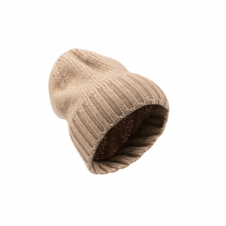 Inverni Cashmere Knit Hat in Oatmeal