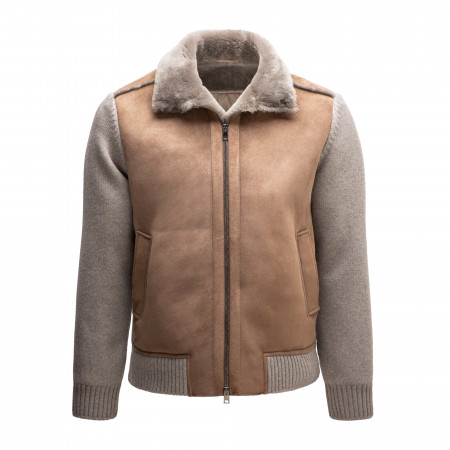 Marini Jefferson Shearling Knitted Jacket