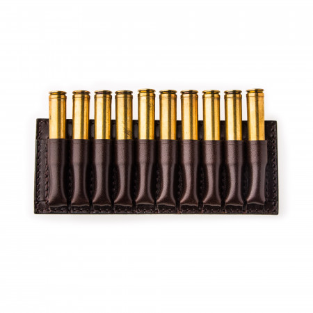 Westley Richards Small 10 Rd Open Ammunition Belt Wallet in Dark Tan