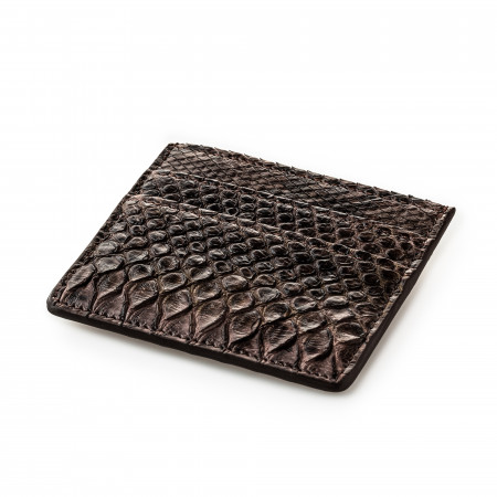 Post & Co. Python Card Holder Wallet in Tundra