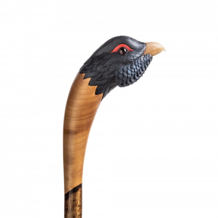 Hand Carved Capercaillie Walking Stick